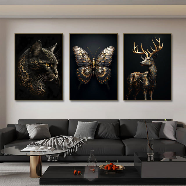 LuxMetal Animal Canvas Painting Collection