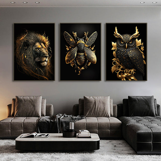 LuxMetal Animal Canvas Painting Collection