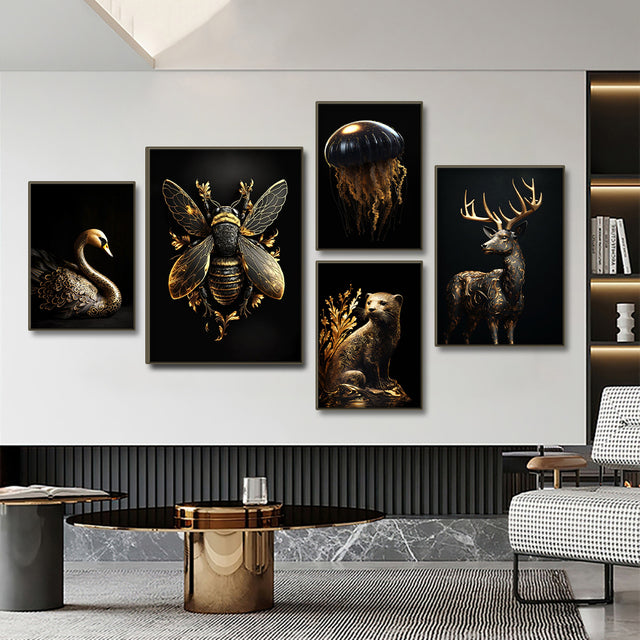 LuxMetal Animal Canvas Painting Collection